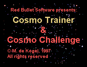 Cosmo Challenge-Trainer Menu by Marcel de Kogel Title Screen